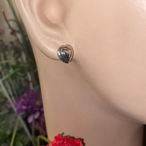 GURHAN ROMANCE STERLING SILVER HEART EARRINGS